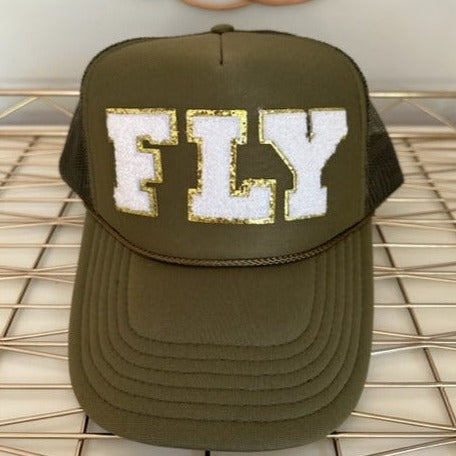 FLY - White Chenille Letters