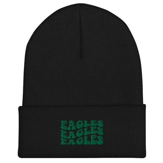 Eagles Wavy Cuffed Beanie - Embroidered